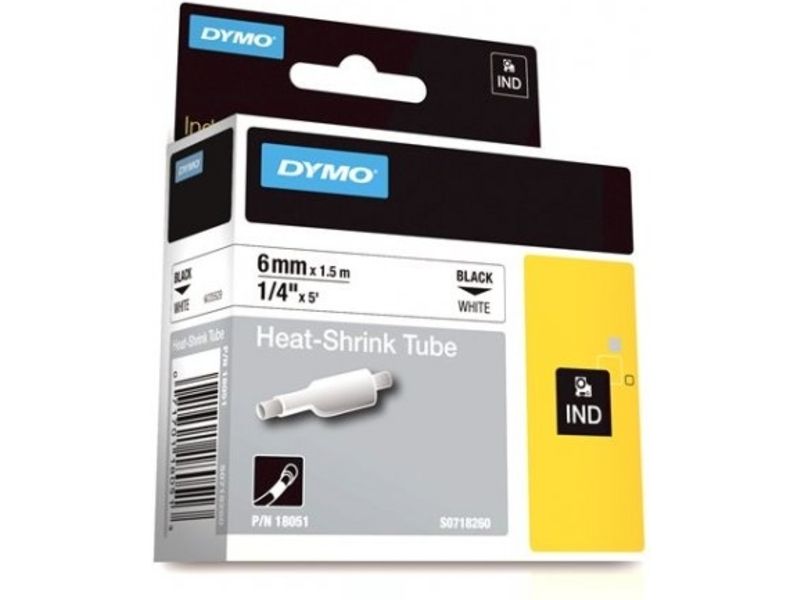 Dymo 18051 (S0718260) - (6 mm) - Schwarz auf weiß - Tape