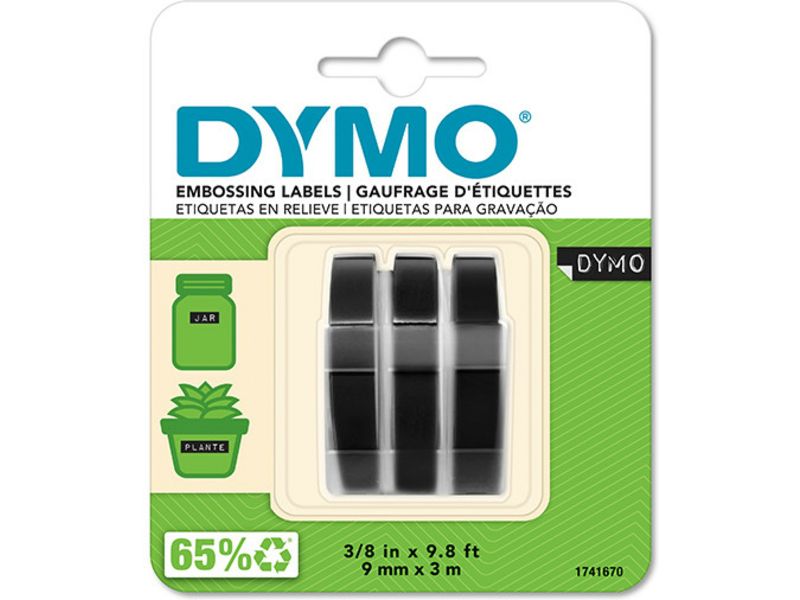 Dymo S0847730 - (9 mm) - Weiß auf schwarz - Tape