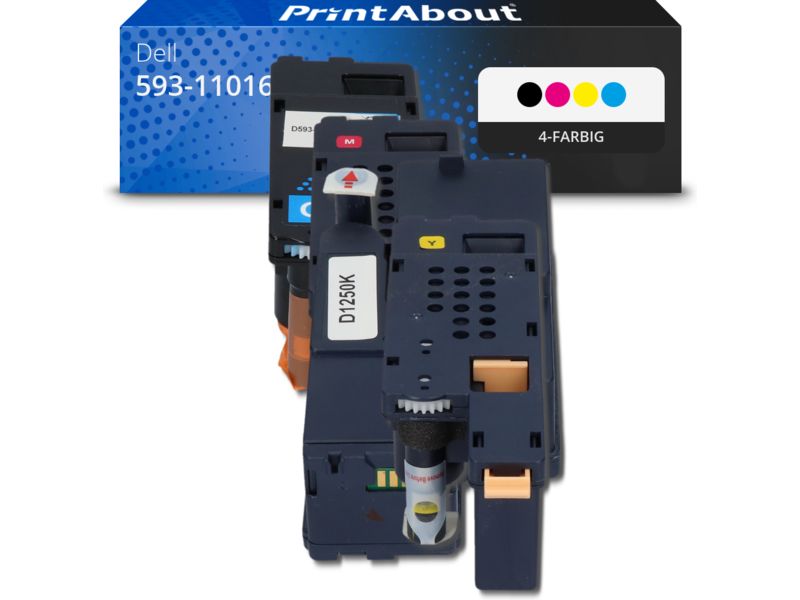 PrintAbout Toner 593-11016 4-farbig Multipack für Dell