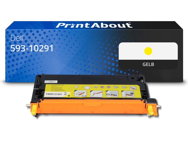 PrintAbout Toner 593-10291 (H515C) Gelb für Dell