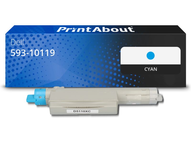 PrintAbout Toner 593-10119 (GD900) Cyan für Dell