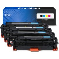 Toner kompatibel mit HP 305X (CE410X) - 4-farbig - Hohe Kapazität - Multipack