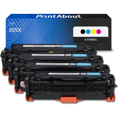 Toner kompatibel mit HP 305X (CE410X) - 4-farbig - Hohe Kapazität - Multipack