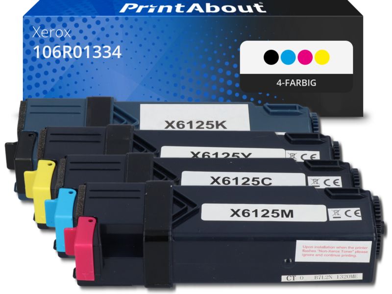 PrintAbout Toner 106R01334 4-farbig Multipack für Xerox