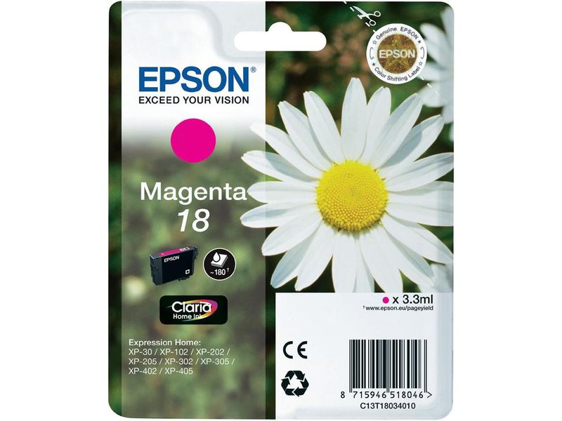 Epson 18 (C13T18034012) - Magenta - Druckerpatrone