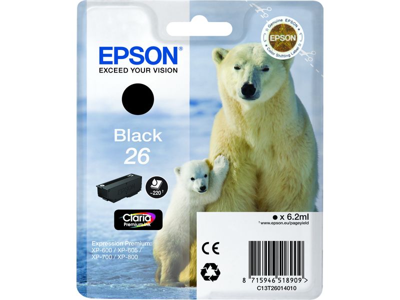 Epson 26 (C13T26014012) - Schwarz - Druckerpatrone