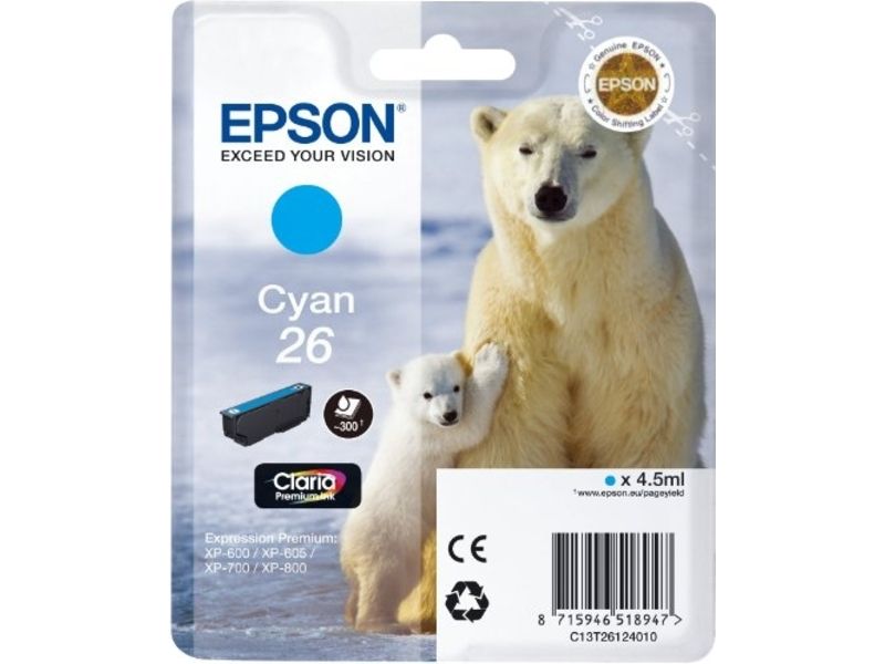 Epson 26 (C13T26124012) - Cyan - Druckerpatrone