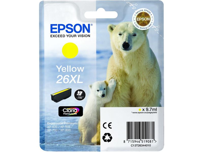 Epson 26XL (C13T26344012) - Gelb - Druckerpatrone - Hohe Kapazität