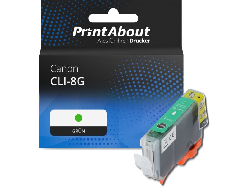 PrintAbout Druckerpatrone CLI-8G Grün für Canon