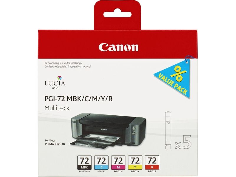 Canon PGI-72MBK/C/M/Y/R - 5-farbig - Druckerpatrone - Multipack