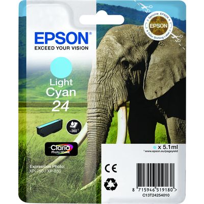 Epson 24 (C13T24254012) - Hellcyan - Druckerpatrone