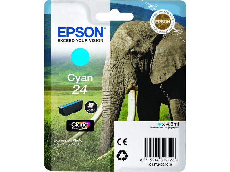 Epson 24XL (C13T24324012) - Cyan - Druckerpatrone - Hohe Kapazität