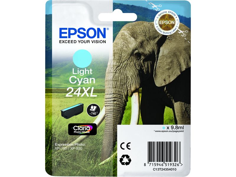 Epson 24XL (C13T24354012) - Hellcyan - Druckerpatrone - Hohe Kapazität