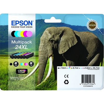 Epson 24XL (C13T24384012) - 6-farbig - Druckerpatrone - Hohe Kapazität - Multipack