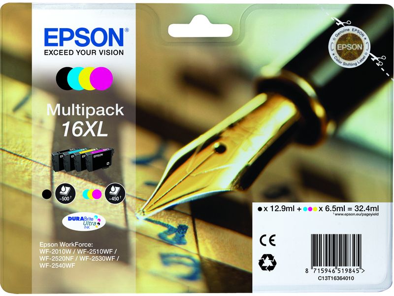Epson 16XL (C13T16364012) - 4-farbig - Druckerpatrone - Hohe Kapazität - Multipack