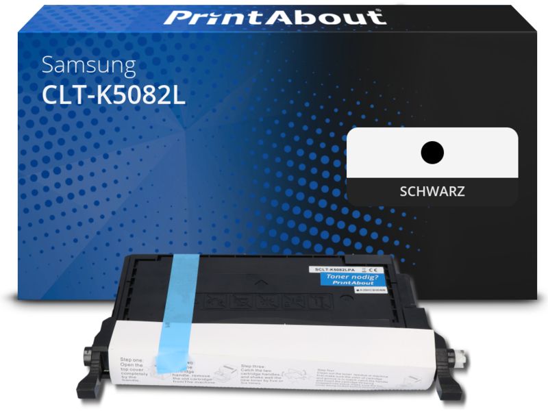 PrintAbout Toner CLT-K5082L (SU188A) Schwarz Hohe Kapazität für Samsung