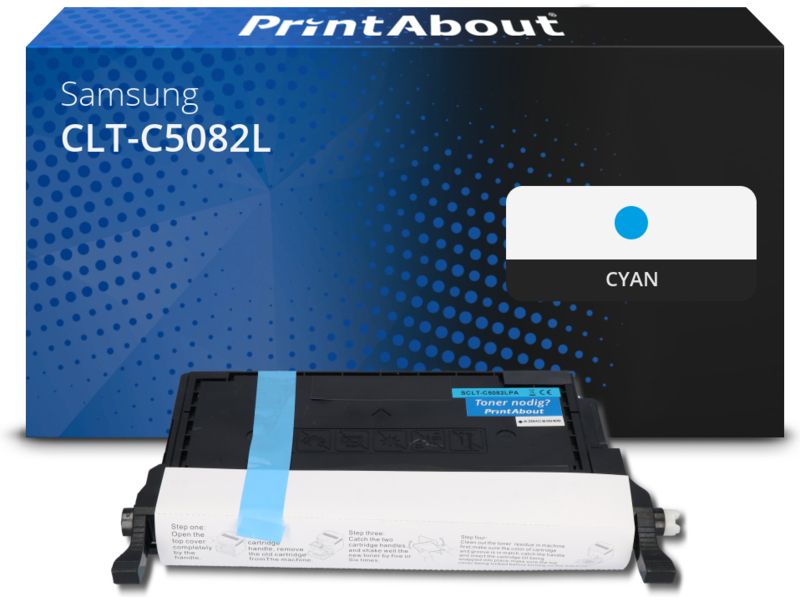 PrintAbout Toner CLT-C5082L (SU055A) Cyan Hohe Kapazität für Samsung