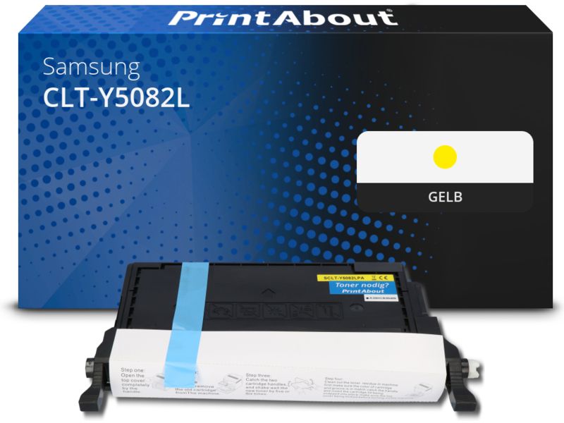 PrintAbout Toner CLT-Y5082L (SU532A) Gelb Hohe Kapazität für Samsung