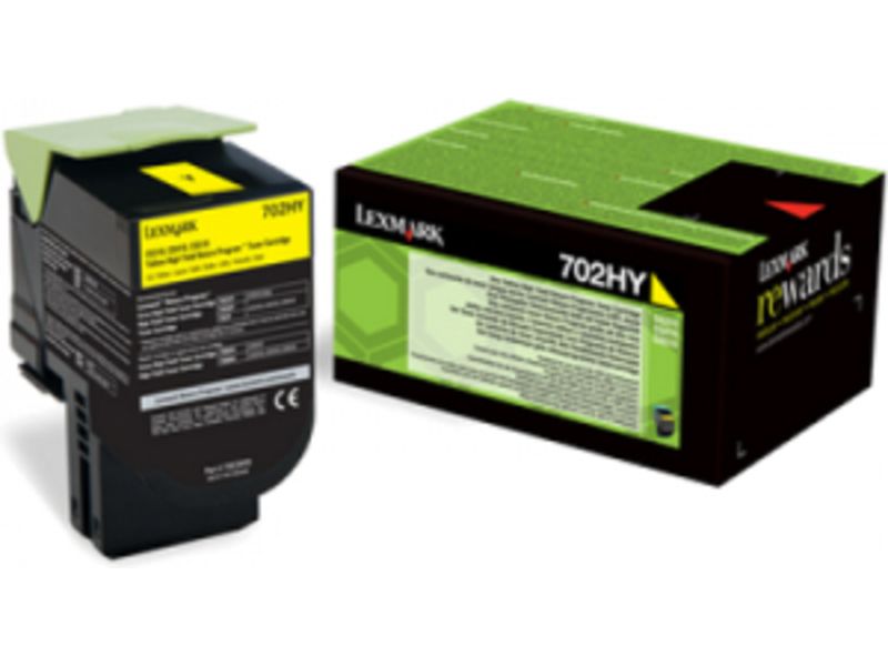 Lexmark 70C2HY0 (702HY) - Gelb - Toner - Hohe Kapazität