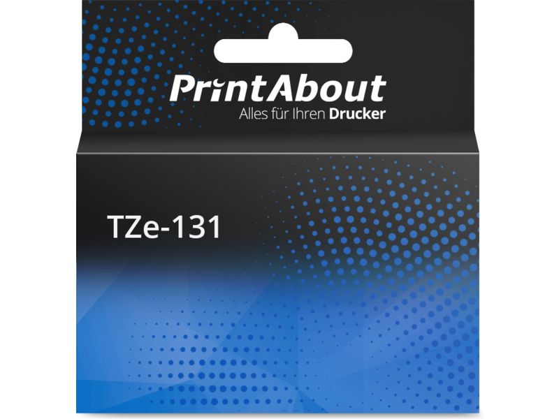 PrintAbout Tape TZe-131 Schwarz auf transparent (12 mm) 5er-Pack für Brother