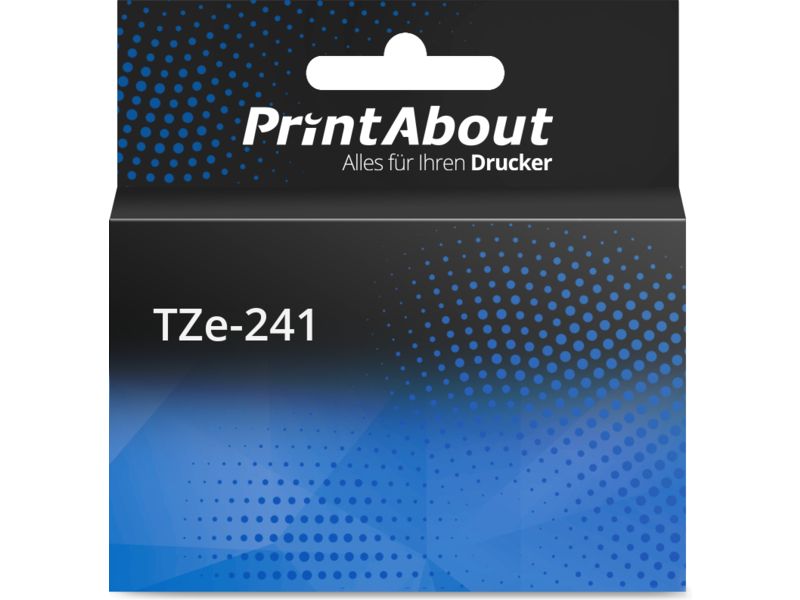 PrintAbout Tape TZe-241 Schwarz auf weiß (18 mm) 5er-Pack für Brother