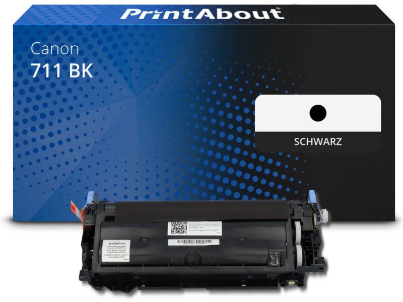 PrintAbout Toner 711 BK Schwarz für Canon
