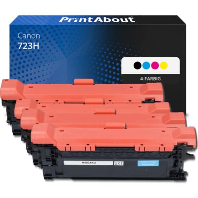 Toner kompatibel mit Canon 723H  - 4-farbig - Hohe Kapazität - Multipack