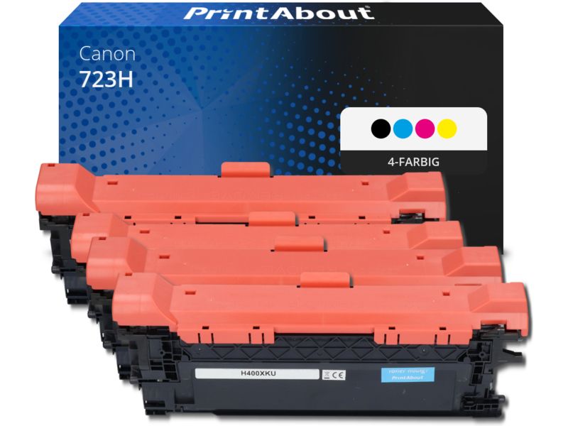 PrintAbout Toner 723H  4-farbig Multipack Hohe Kapazität für Canon
