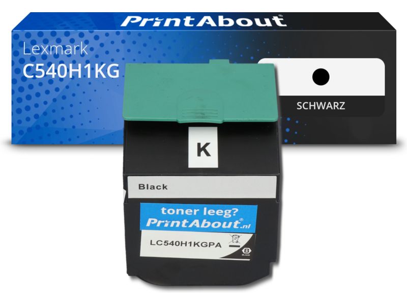 PrintAbout Toner C540H1KG Schwarz Hohe Kapazität für Lexmark