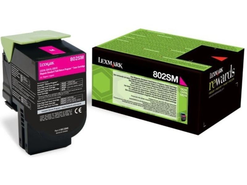 Lexmark 80C2SM0 (802SM) - Magenta - Toner