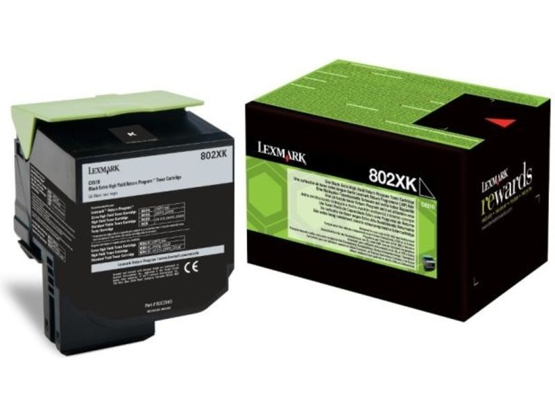 Lexmark 80C2XK0 (802XK) - Schwarz - Toner - Extra hohe Kapazität