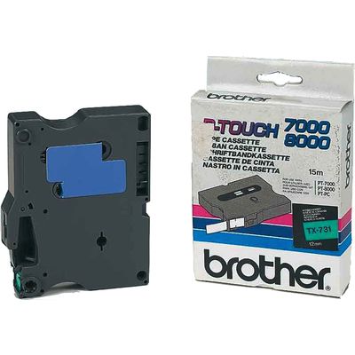 Brother TX-731 - (12 mm) - Schwarz auf grün - Tape
