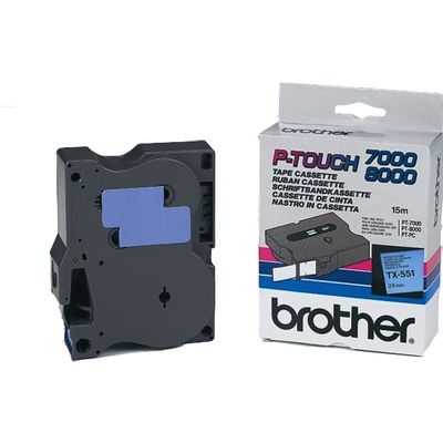 Brother TX-551 - (24 mm x 24 mm) - Schwarz auf blau - Tape