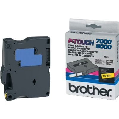 Brother TX-621 - (9 mm) - Schwarz auf gelb - Tape