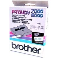 Brother TX-133 - (12 mm) - Blau auf transparent - Tape