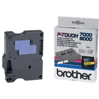 Brother TX-611 - (6 mm) - Schwarz auf gelb - Tape