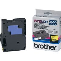Brother TX-641 - (18 mm) - Schwarz auf gelb - Tape