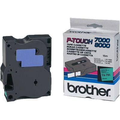 Brother TX-751 - (24 mm x 24 mm) - Schwarz auf grün - Tape