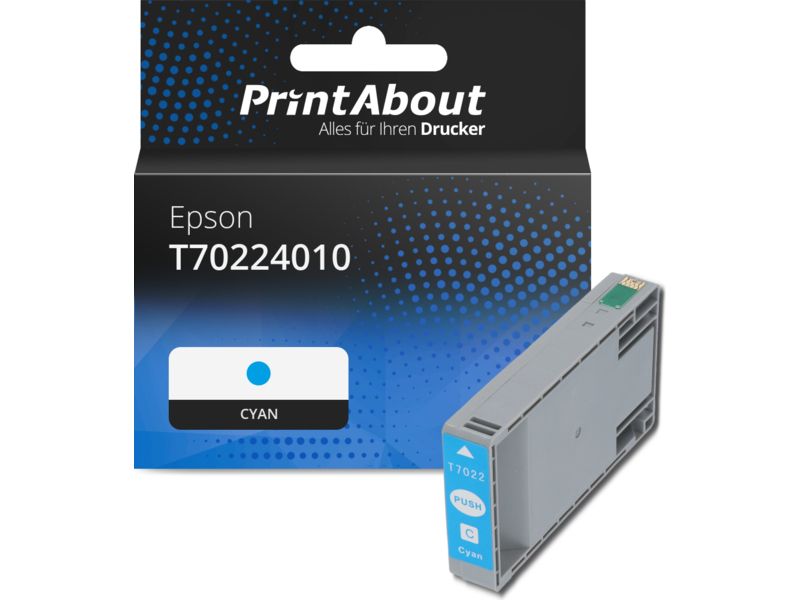 PrintAbout Druckerpatrone T70224010 Cyan für Epson