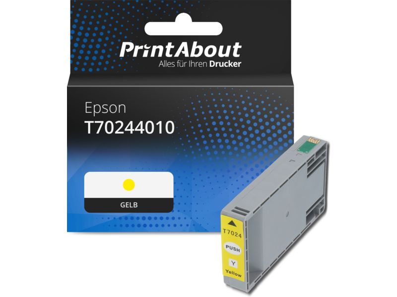 PrintAbout Druckerpatrone T70244010 Gelb für Epson