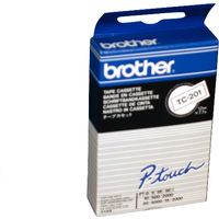 Brother TC-201 - (12 mm) - Schwarz auf weiß - Tape