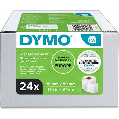 Dymo 13188 (S0722360) - (28 mm x 89 mm) 24 Rollen - Multipack