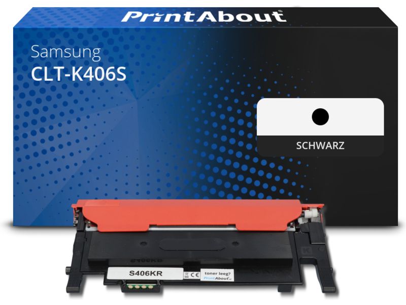 PrintAbout Toner CLT-K406S (SU118A) Schwarz für Samsung