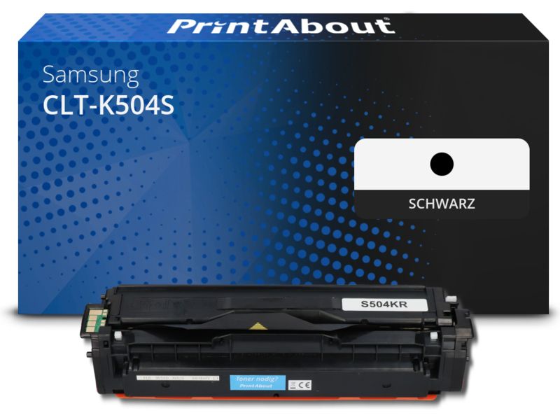 PrintAbout Toner CLT-K504S (SU158A) Schwarz für Samsung