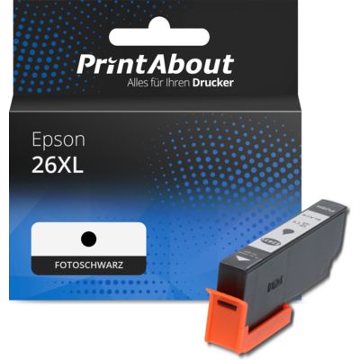 Druckerpatrone kompatibel mit Epson 26XL (C13T26314012) - Fotoschwarz - Hohe Kapazität