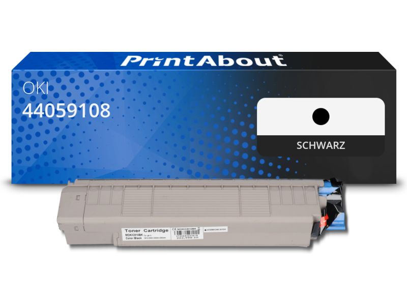 PrintAbout Toner 44059108 Schwarz für OKI