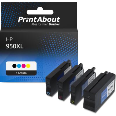 Druckerpatrone kompitabel mit HP 950/951XL (C2P43AE) - 4 Farben - hoher Kapazität - Multipack