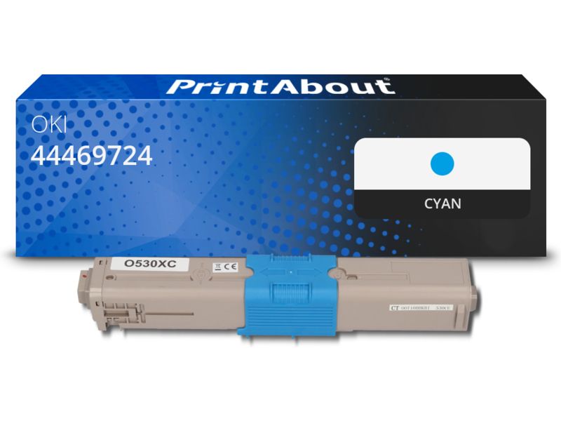 PrintAbout Toner 44469724 Cyan Hohe Kapazität für OKI