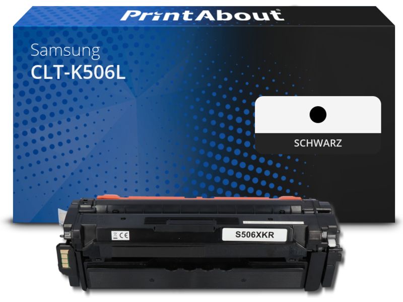 PrintAbout Toner CLT-K506L (SU171A) Schwarz Hohe Kapazität für Samsung