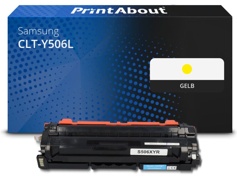 PrintAbout Toner CLT-Y506L (SU515A) Gelb Hohe Kapazität für Samsung